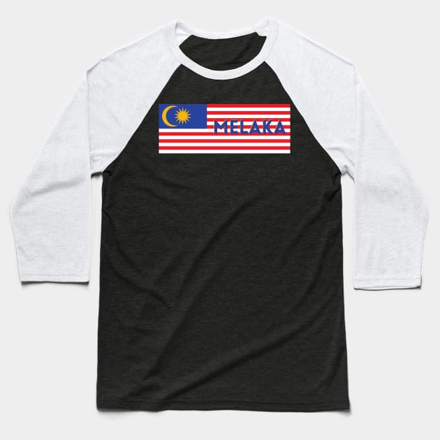 Melaka City in Malaysian Flag Baseball T-Shirt by aybe7elf